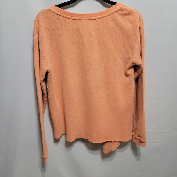 Sundance Clementine Fields Sweatshirt Womens Small Embroidered Flowers Orange - Picture 2 of 6